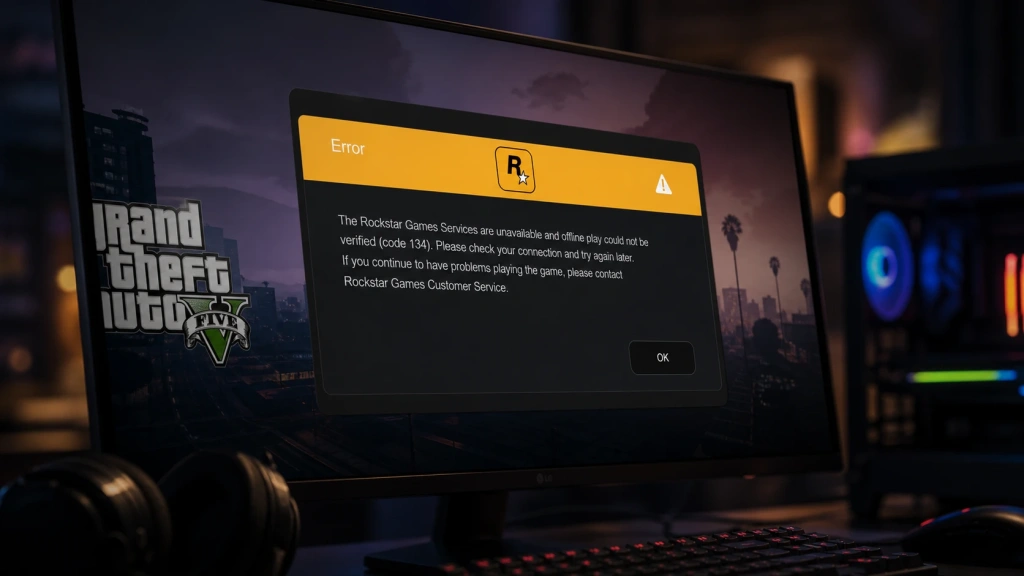 رفع ارور GTA V Error Code 134 در ویندوز